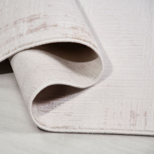 Bej Modern Akrilik Makine Halısı