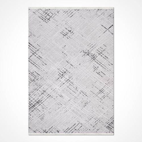 Gri Modern Akrilik Makine Halısı