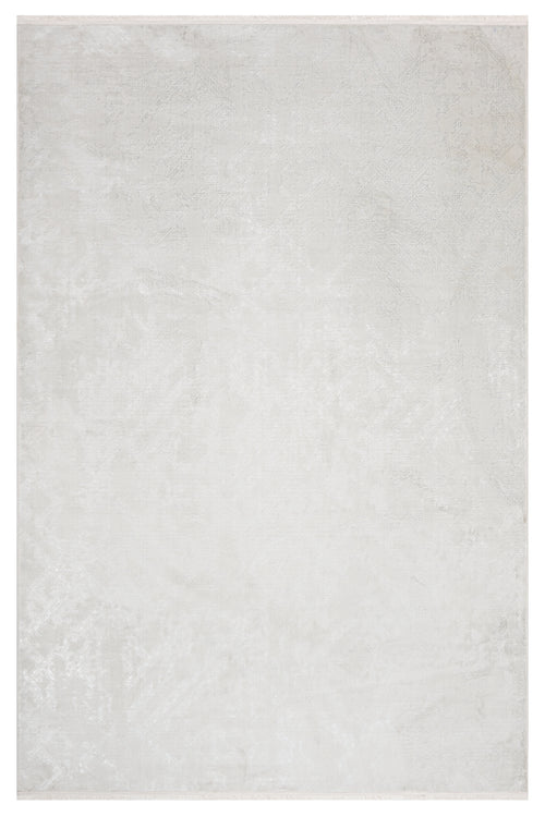 Casay Krem Geometrik Polyester Makine Alan Halısı Luxess