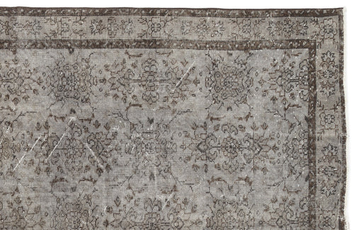 Atina Gri Eskitme Yün El Dokuma Halısı 182 x 287 Apex Unique