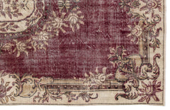 Atina Bordo Klasik Yün El Dokuma Halısı 187 x 287 Apex Unique