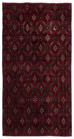 Atina Bordo Eskitme Yün El Dokuma Halısı 147 x 284 Apex Unique