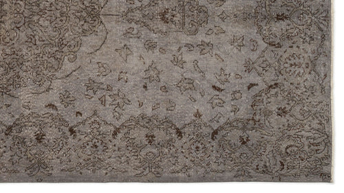 Atina Gri Eskitme Yün El Dokuma Halısı 166 x 301 Apex Unique