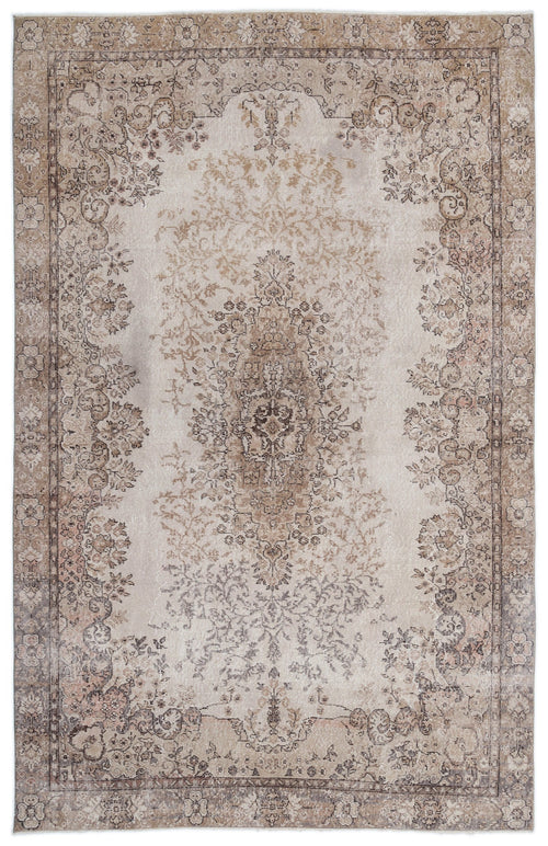 Atina Bej Eskitme Yün El Dokuma Halısı 194 x 301 Apex Unique