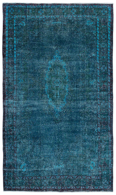 Atina Turkuaz Eskitme Yün El Dokuma Halısı 197 x 336 Apex Unique