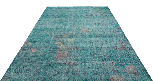Atina Turkuaz Eskitme Yün El Dokuma Halısı 214 x 327 Apex Unique