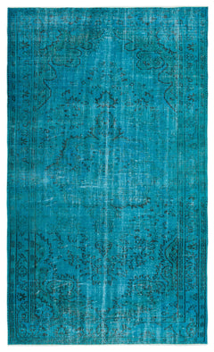 Atina Turkuaz Eskitme Yün El Dokuma Halısı 156 x 255 Apex Unique