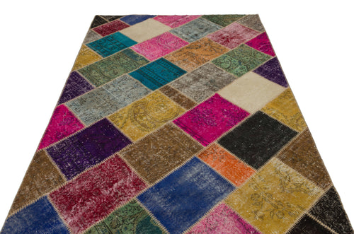 Iskece Bej Patchwork Yün El Dokuma Halısı 160 x 230 Apex Unique