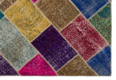 Iskece Bej Patchwork Yün El Dokuma Halısı 160 x 230 Apex Unique