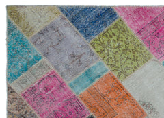 Iskece Bej Patchwork Yün El Dokuma Halısı 160 x 230 Apex Unique