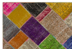 Iskece Bej Patchwork Yün El Dokuma Halısı 160 x 230 Apex Unique