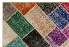 Iskece Bej Patchwork Yün El Dokuma Halısı 160 x 230 Apex Unique