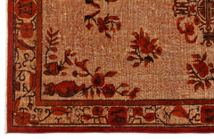 Mora Turuncu Eskitme Yün El Dokuma Halısı 177 x 279 Apex Unique