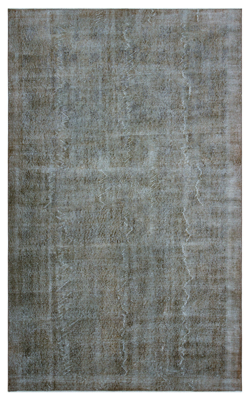 Atina Gri Eskitme Yün El Dokuma Halısı 169 x 275 Apex Unique