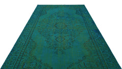 Atina Turkuaz Eskitme Yün El Dokuma Halısı 195 x 301 Apex Unique