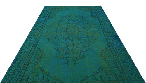 Atina Turkuaz Eskitme Yün El Dokuma Halısı 195 x 301 Apex Unique
