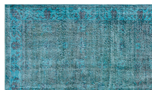 Atina Turkuaz Eskitme Yün El Dokuma Halısı 160 x 278 Apex Unique