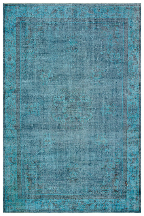 Atina Turkuaz Eskitme Yün El Dokuma Halısı 217 x 330 Apex Unique
