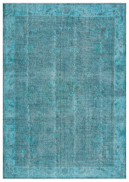 Atina Turkuaz Eskitme Yün El Dokuma Halısı 215 x 307 Apex Unique