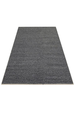 Wolkersdorf Antrasit Modern Antibakteriyel Hav Toz Vermez Yıkanabilir Kaymaz Modern İnce Dokuma Kilim Eko