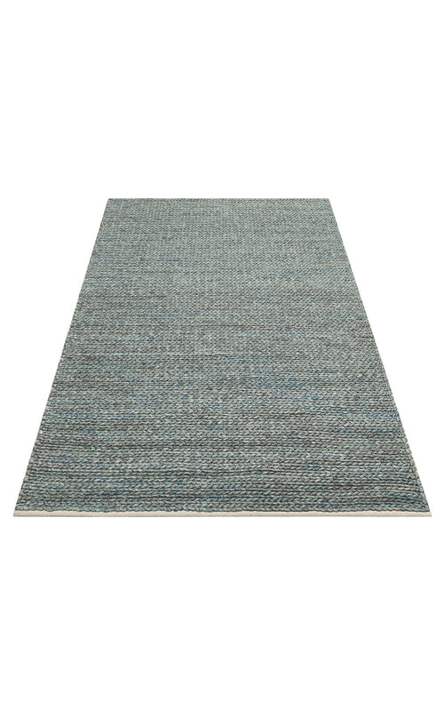 Ybbs Mavi Modern Antibakteriyel Hav Toz Vermez Yıkanabilir Kaymaz Modern İnce Dokuma Kilim Eko