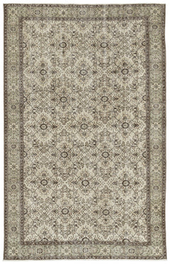 Atina Bej Eskitme Yün El Dokuma Halısı 186 x 297 Apex Unique