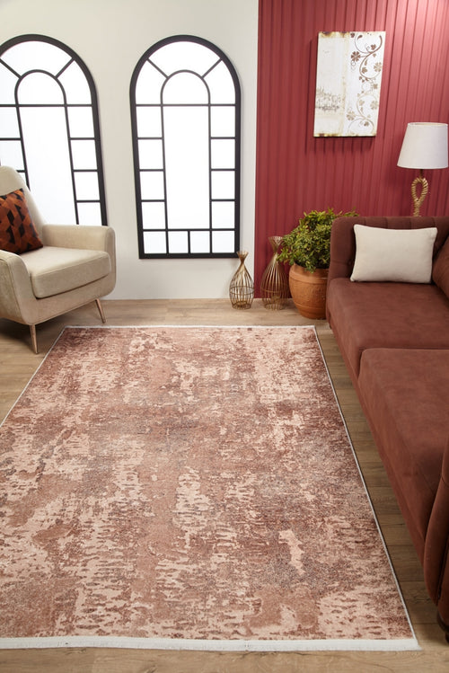 Hub Bej Modern Dijital Baskı Halı Halınet