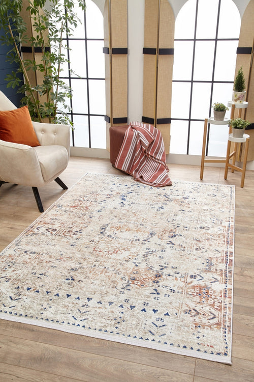 Kamalia Krem Modern Dijital Baskı Halı Halınet