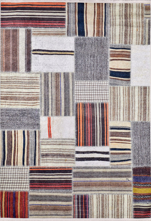 Leninsk-Kuznetski Bej Patchwork Dijital Baskı Halı Halınet