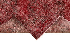 Zile Kırmızı Eskitme Pamuk Yün El Dokuma Halısı 143x388 Agacan