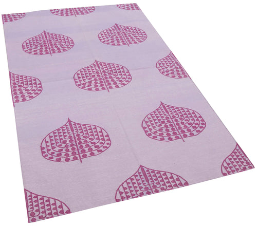 Geometric Duri Fuşya Geometrik Pamuk Yün El Dokuma Halısı 102x168 Agacan