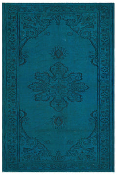 Atina 29681 Dark Blue Eskitme Yün El Dokuma Halısı 187 x 285 - El Dokuma - HALI.NET
