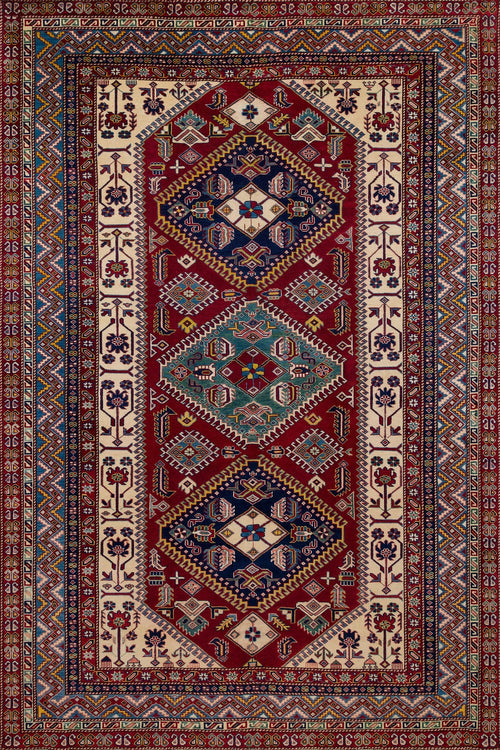 Bordo Madalyon Modern Etnik Desenli Halı  | Makinada Yıkanabilir | Hav Toz Vermez | Leke Tutmayan | Kaymaz Taban | Dijital Makine Baskı | Salon Yolluk Mutfak Halısı