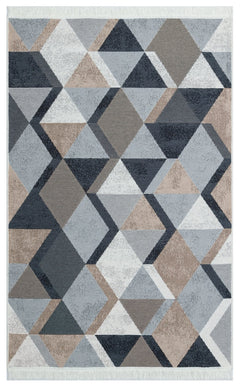 Yıkanabilir Çift Taraflı Modern Desenli Dokuma Kilim
