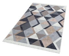 Yıkanabilir Çift Taraflı Modern Desenli Dokuma Kilim