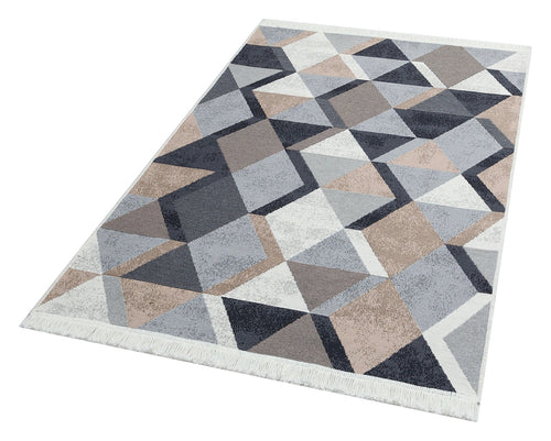 Yıkanabilir Çift Taraflı Modern Desenli Dokuma Kilim