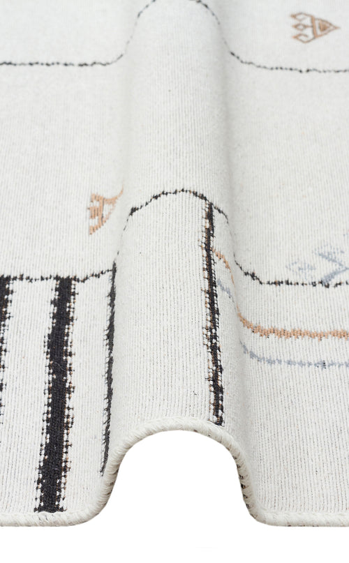 Yıkanabilir Çift Taraflı Modern Desenli Dokuma Kilim