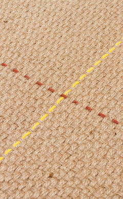 Jüt ve Pamuk ile Üretilen Çift Taraflı Modern Kilim