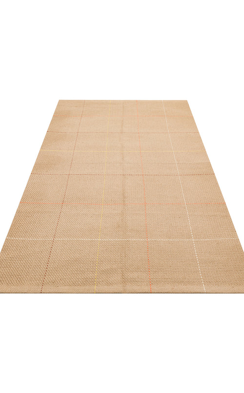 Jüt ve Pamuk ile Üretilen Çift Taraflı Modern Kilim