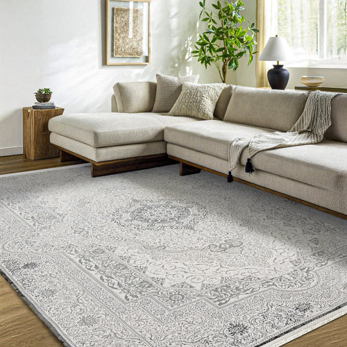 Lena Krem Klasik Mikrofiber Polyester Makine Alan Halısı