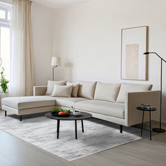 Greta Gri Modern Polyester Makine Halısı