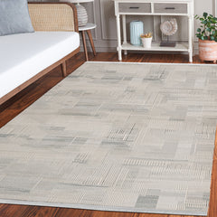 CastorBean Gri Modern Akrilik Makine Halısı