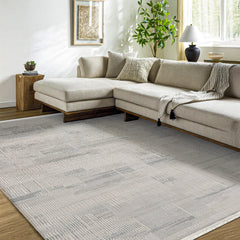 CastorBean Gri Modern Akrilik Makine Halısı