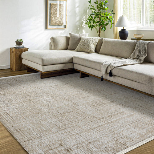Mescal-bean Bej Modern Mikrofiber Makine Halısı
