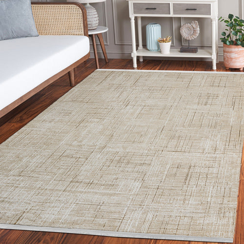 Mescal-bean Bej Modern Mikrofiber Makine Halısı