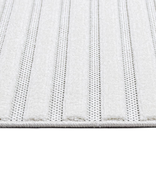 Sophia Krem Çizgili Polyester Makine Halısı