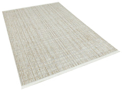 Halınet Pomona Krem Geometrik Polyester Makine Halısı