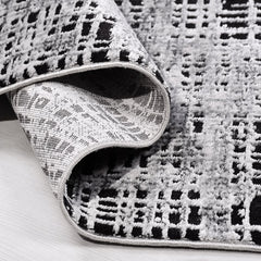Siyah Modern Akrilik Makine Halısı