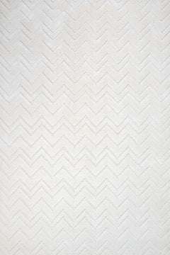 Spice Beyaz Geometrik Polyester Makine Alan Halısı