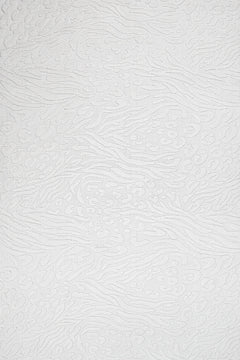 Spruce Beyaz Geometrik Polyester Makine Halısı